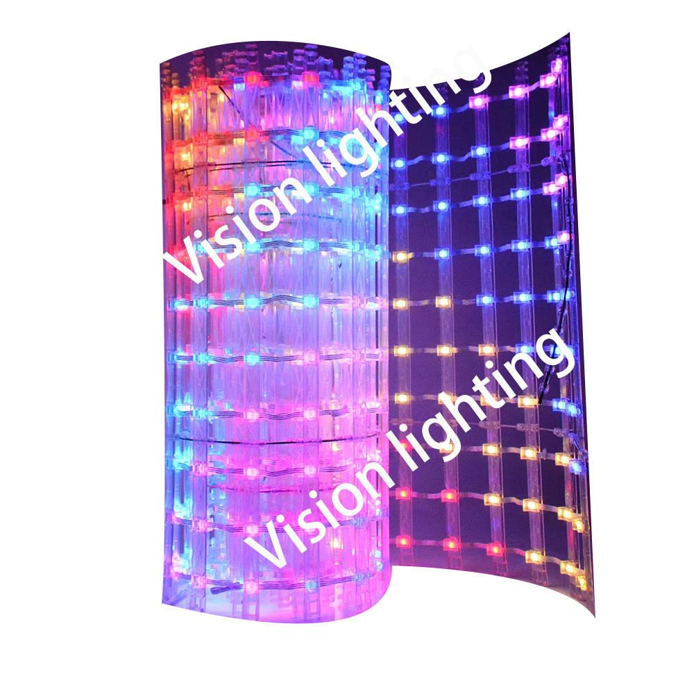 Outdoor-LED-Werbebildschirm RGB WS2811 Pixel Grid Wall Mesh Lights