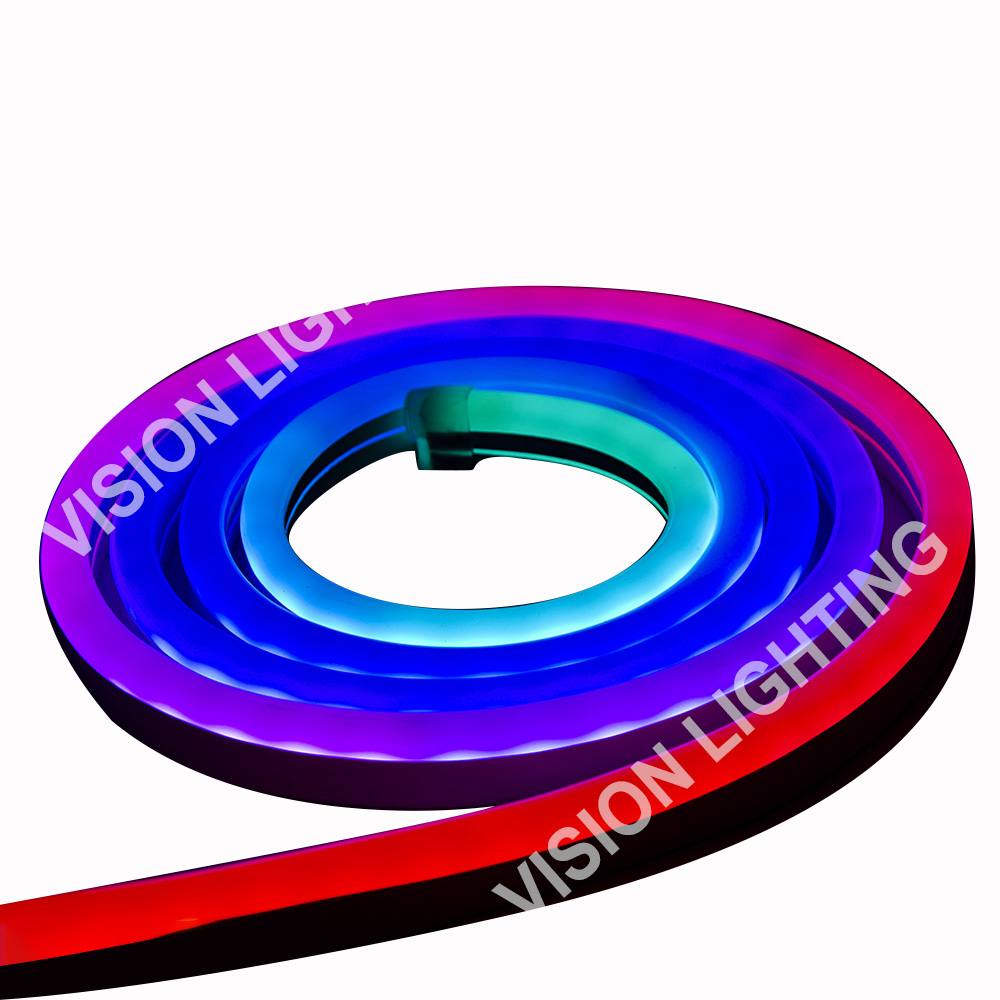 Weihnachtliche Landschaftsdekoration im Freien, DMX512-programmierbares, intelligentes RGB-Neonstreifenlicht