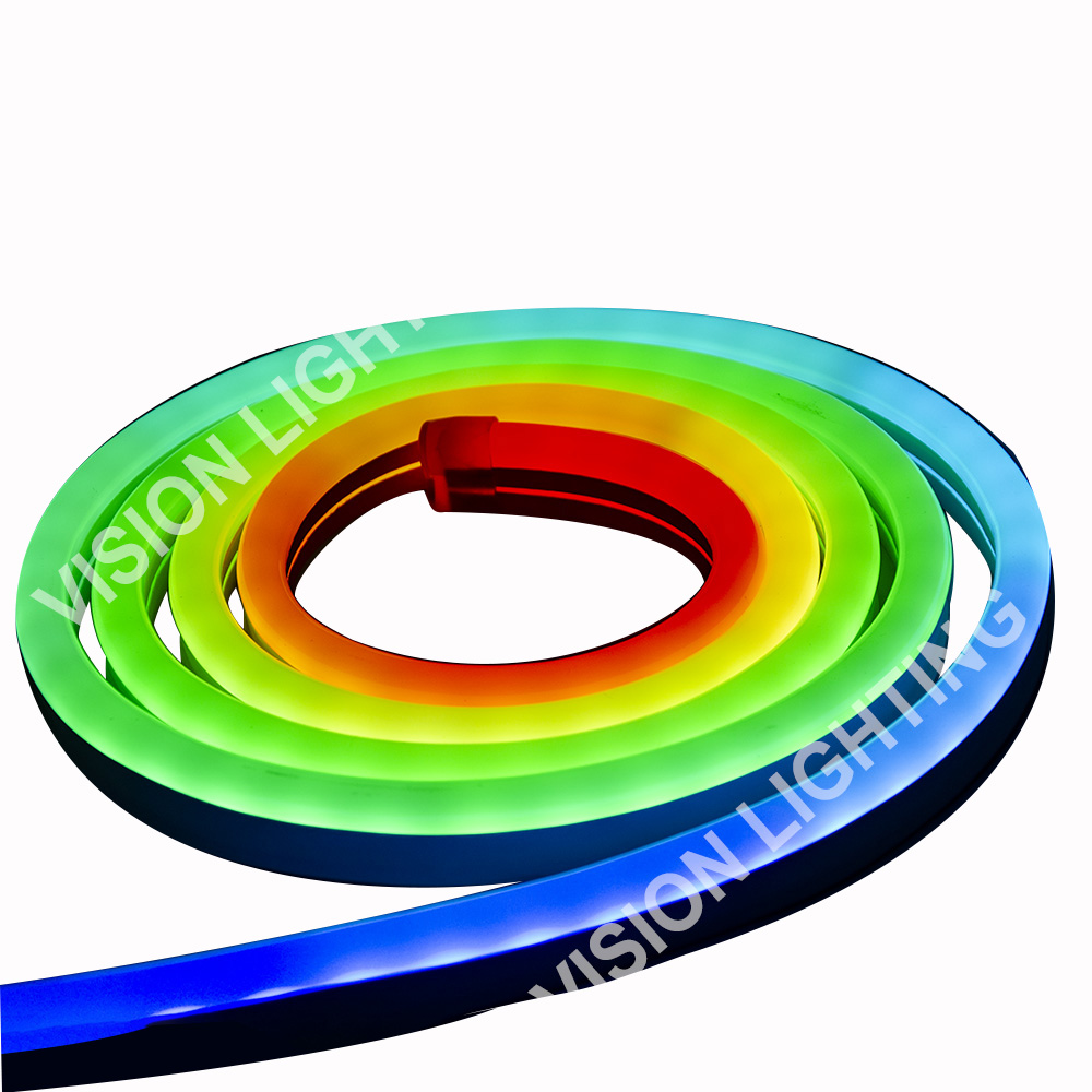Weihnachtliche Landschaftsdekoration im Freien, DMX512-programmierbares, intelligentes RGB-Neonstreifenlicht