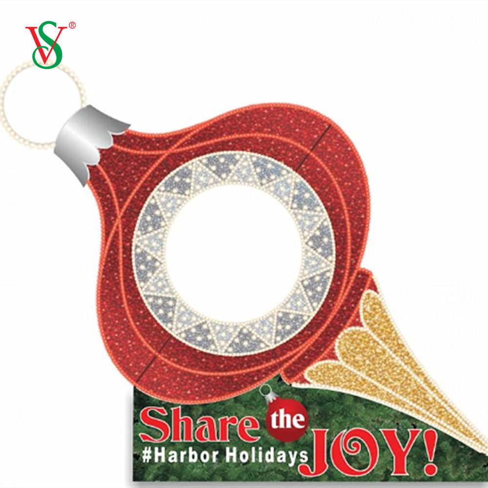 LED-2D-Fotorahmen-Motivlichter für Neujahrsfest-Außendekoration