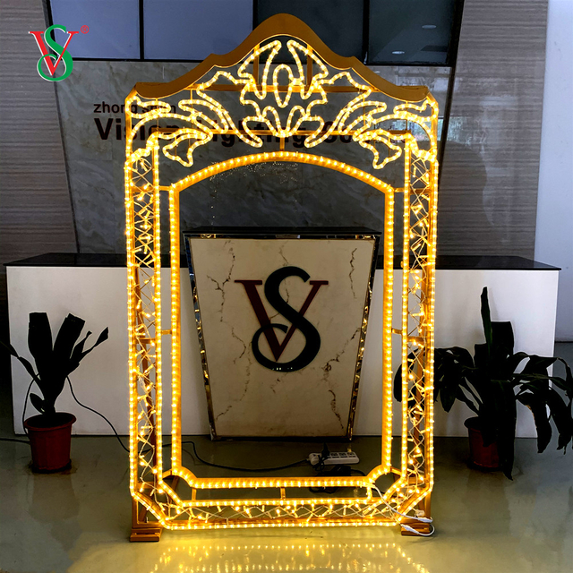 LED-2D-Fotorahmen-Motivlichter für Neujahrsfest-Außendekoration