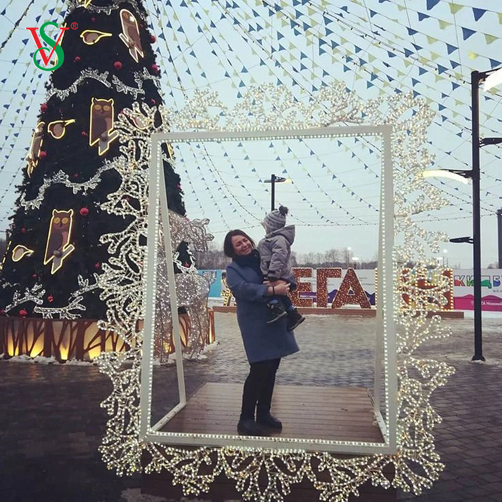 Licht Weihnachtsfotosrahmen für Weihnachten machen Fotos machen