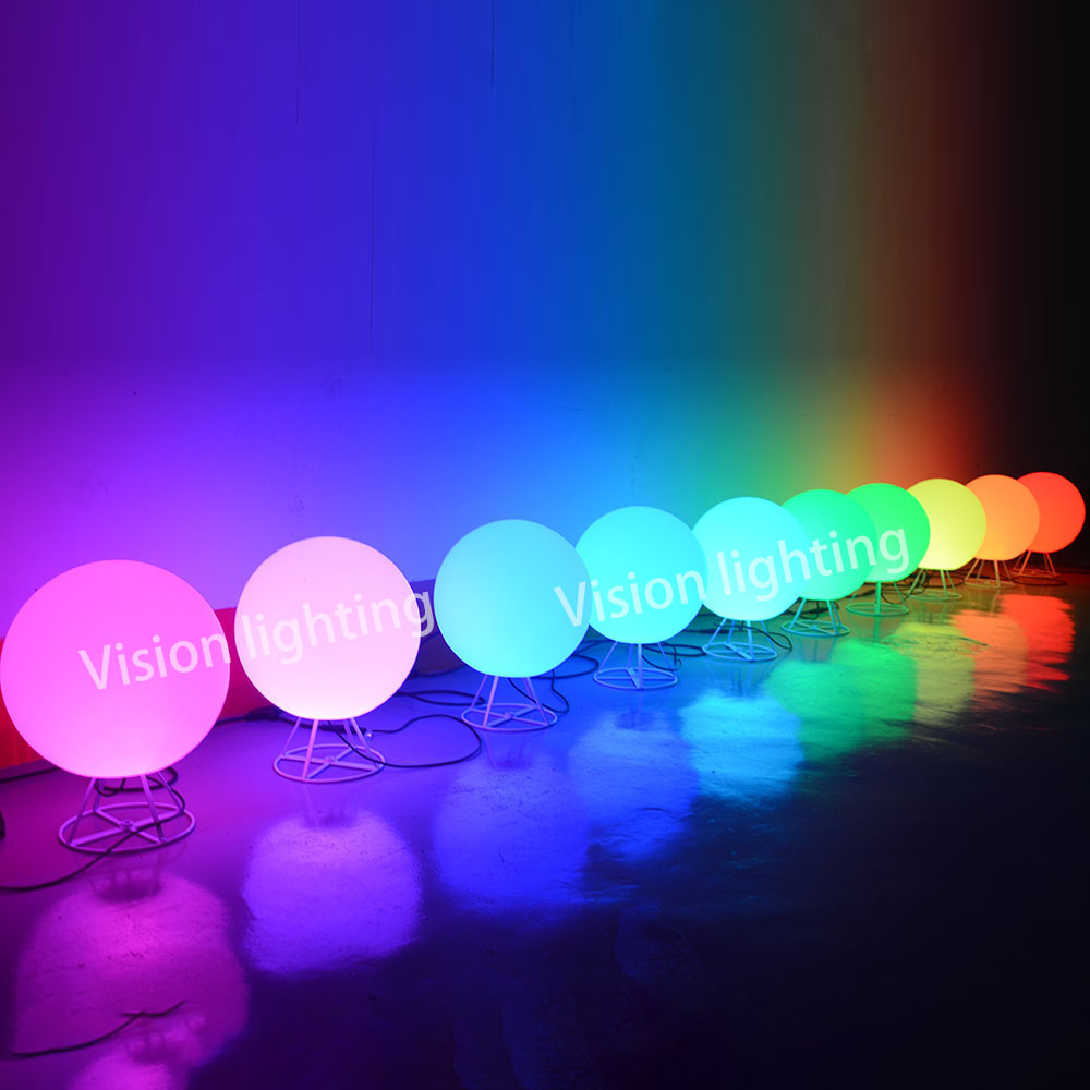 3D-IP65-Weihnachtsdekoration, Außenbereich, Landschaft, hochwertige LED-programmierbare TTL-RGB-Kugel-Lichterkette