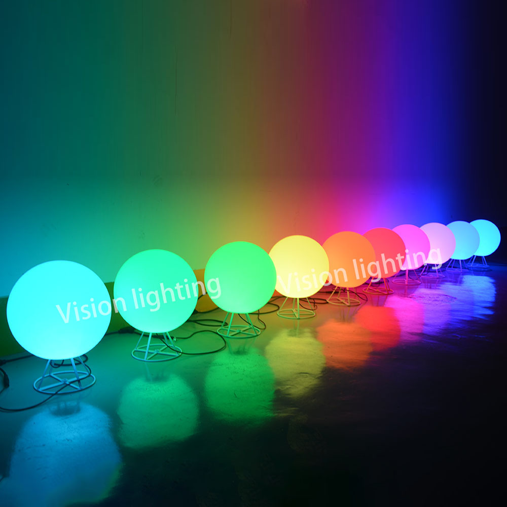 3D-IP65-Weihnachtsdekoration, Außenbereich, Landschaft, hochwertige LED-programmierbare TTL-RGB-Kugel-Lichterkette