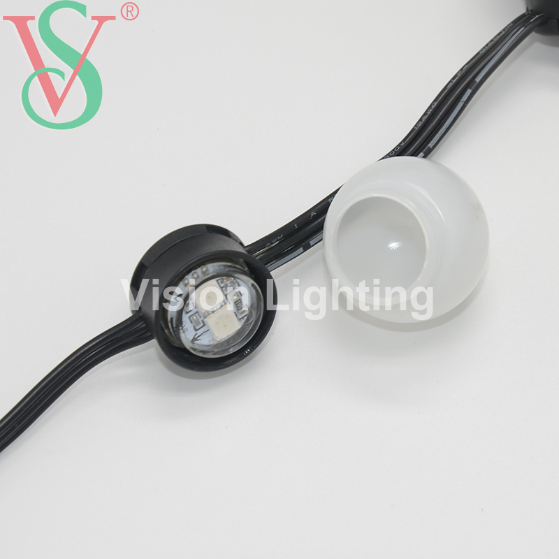 Programmierbare WS2811 TTL-Pixel-LED-RGB-Weihnachtsdekoration, IP65-Außenkugel-Lichterkette