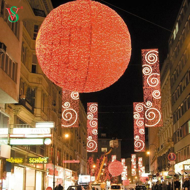 Zertifizierte LED-Motivleuchte für die kundenspezifische Gestaltung großer Weihnachtsdekorationen auf der Straße