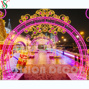 Outdoor Giant Arches Romantic Arch 3D Motiv Licht für Valentinstag Dekoration