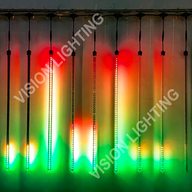 Weihnachten Outdoor Landschaft Schneefall Adressierbare LED DMX512 RGB Dekoration Meteorlicht