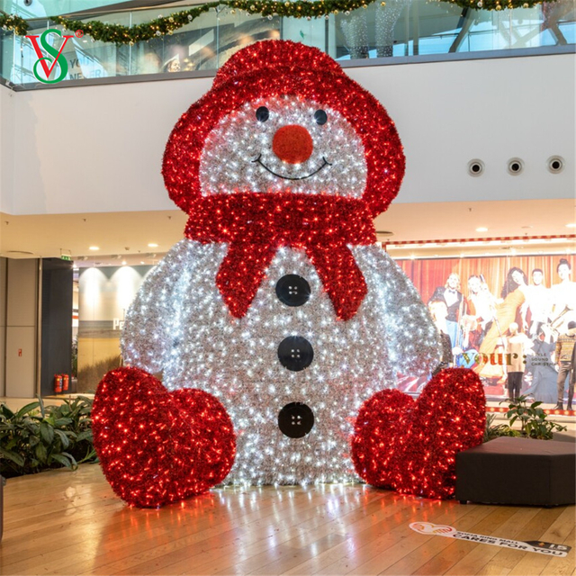 Großer LED-3D-Schneemann für die Weihnachtsdekoration im Freien