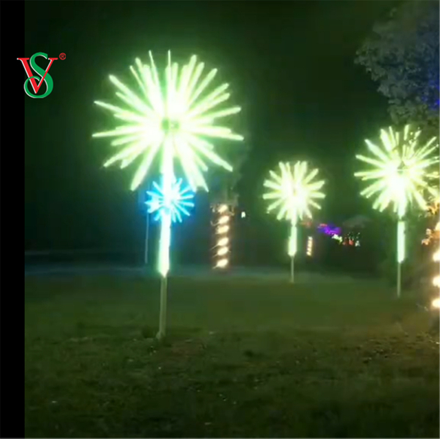 2,5 M 3 M Outdoor Led Weihnachtsdekoration 12 V RGB Feuerwerk Baum Motiv Licht für Straße