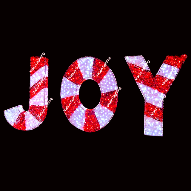 Außendekoration Landschaft IP65 Hochwertige 3D-Skulptur-LED-Buchstabenleuchte mit Weihnachtsmotiv