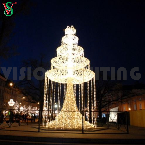 3D LED Light Fountain Motiv Skulptur für Landschaftsdekorationen im Freien
