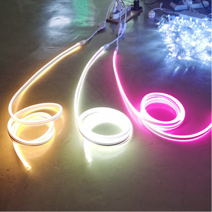 Wasserdicht 15*25 mm/8*16 mm flexibler Lampenstreifen 24 V/110 V/220 V/LED Flex Neonlichter für die Wandmontage im Freien