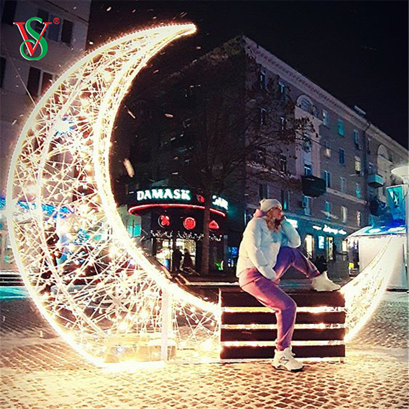 LED 3D Moon Star Motiv Light für Ramadan Mubarak Eid Urlaubsdekoration