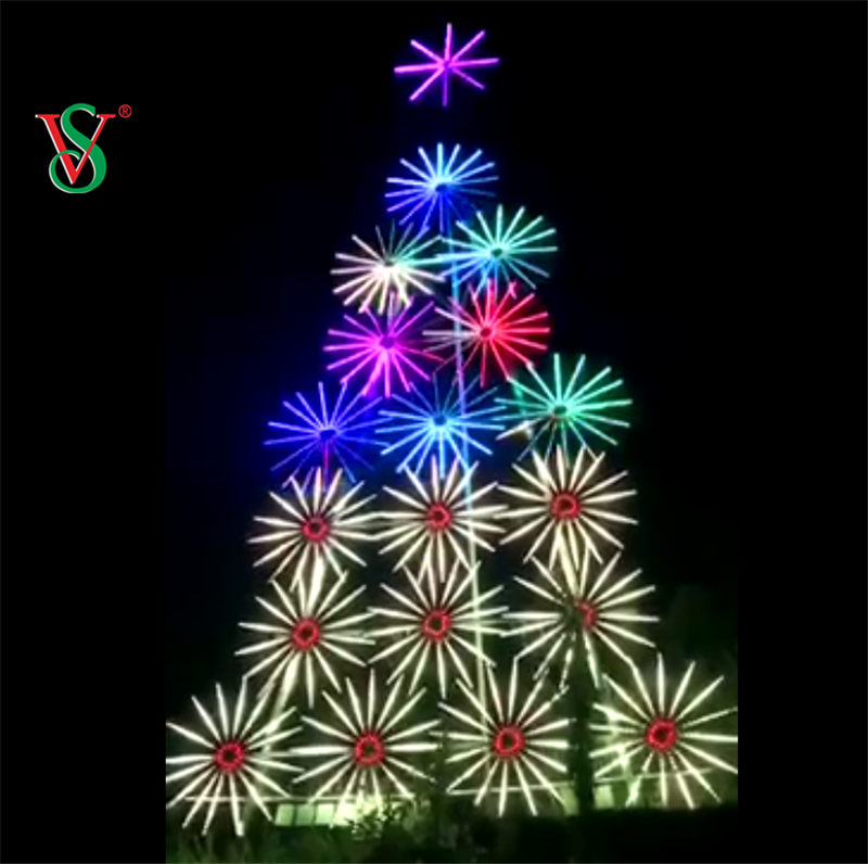 Feiertags-Weihnachtsdekoration-LED-Feuerwerk-Lichter im Freien LED-Feuerwerk-Baum-Lichter
