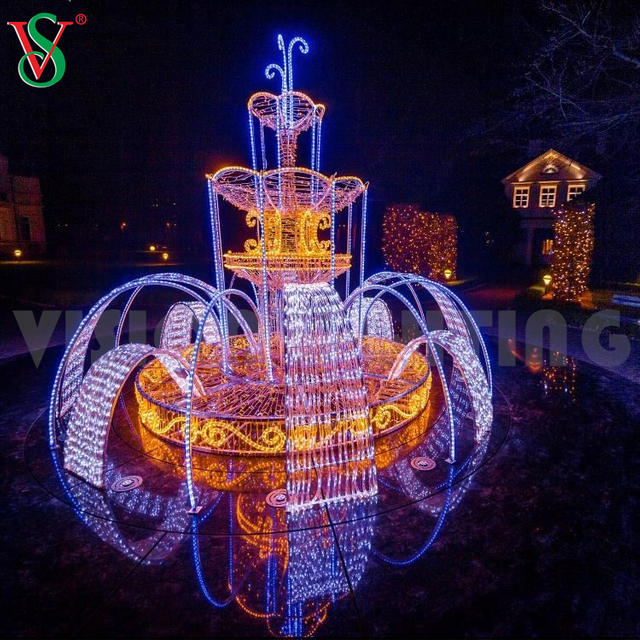 3D LED Light Fountain Motiv Skulptur für Landschaftsdekorationen im Freien