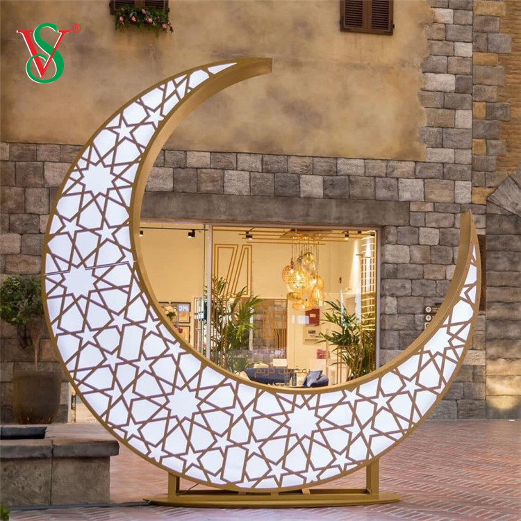 LED 3D Moon Star Motiv Light für Ramadan Mubarak Eid Urlaubsdekoration