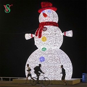 Großer LED-3D-Schneemann für die Weihnachtsdekoration im Freien