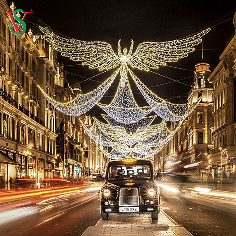 Weihnachtszeit für Hochzeitsveranstaltungen LED 2D 3d Angel Flying Motiv Lights