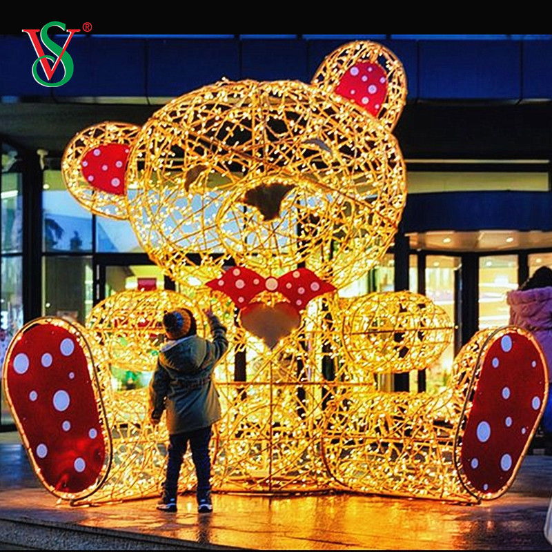 LED-3D-Teddybär-Motiv-Licht für Weihnachtsfeiertags-Dekoration