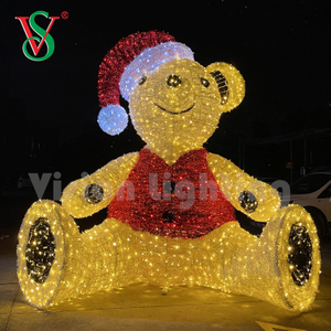 Led Outdoor Bear Light Giant 3D-Skulptur-Teddybär-Motiv-Lichter für Mall