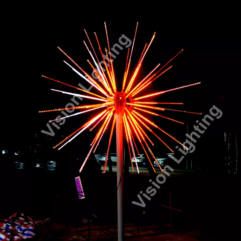 Outdoor -LED -Weihnachtsdekoration 12V RGB Feuerwerk Baummotiv Licht für Straße