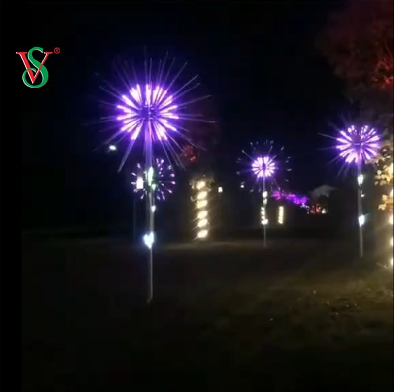 2,5 M 3 M Outdoor Led Weihnachtsdekoration 12 V RGB Feuerwerk Baum Motiv Licht für Straße