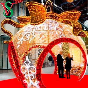 3D beleuchtete Sphere Weihnachtsriese runde Erzballform Dekoration Licht für die Außenstraße