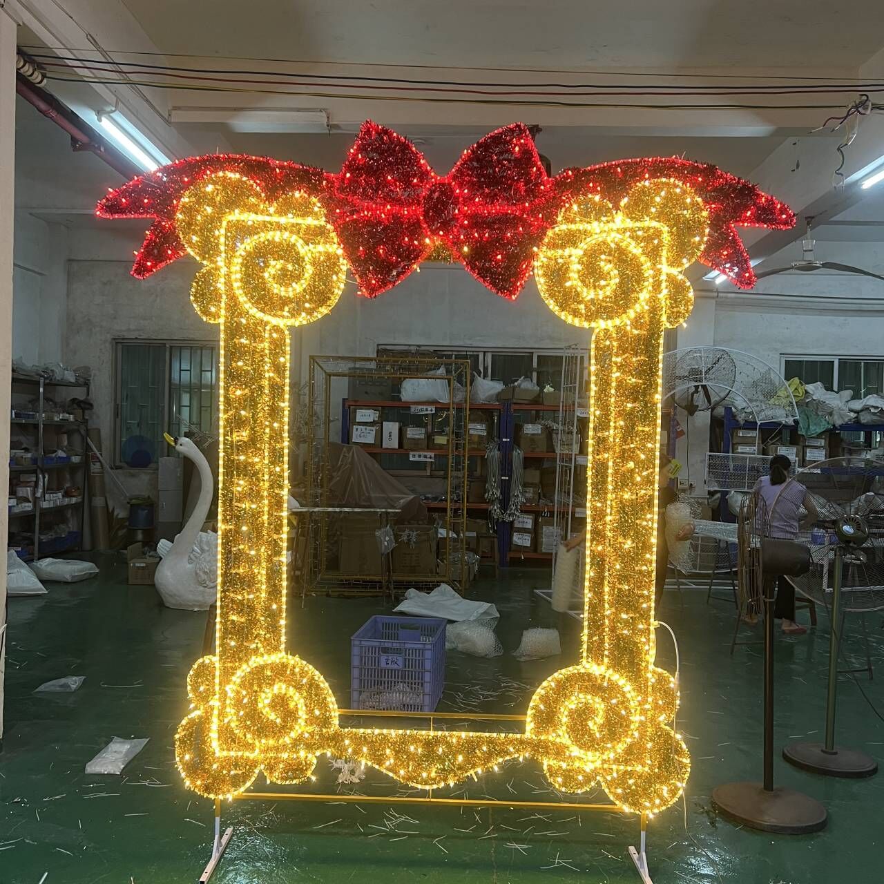 Luces de Navidad Outdoor Weihnachtsdekoration Licht LED 2D- und 3D -Fotorahmenmotivlichter