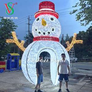 LED wasserdichte Schneemannmotiv -Licht - Weihnachtsdekoration im Freien für Gärten, Parks und kommerzielle Displays