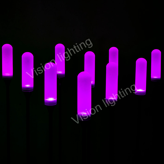 DMX/SPI RGB Acryl Stabsäulenleuchte Bodenmontierte Außenlandschaftslampe