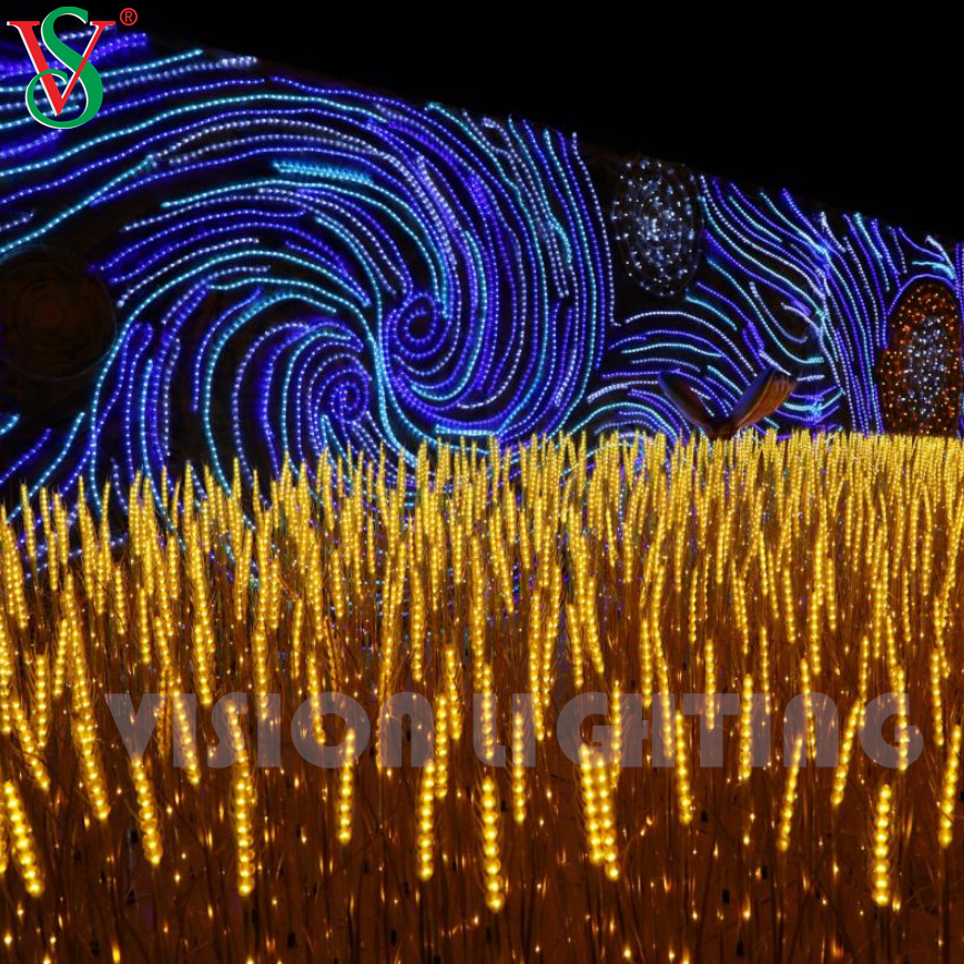 Lifelartige Weizenblumenpflanze Licht für Gartenlandschaftsdekoration im Freien