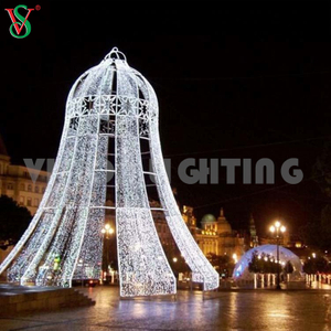 Outdoor -Riese beleuchtete Jingle Bell kommerzielle LED -Motiv -Dekoration Beleuchtung für Weihnachten