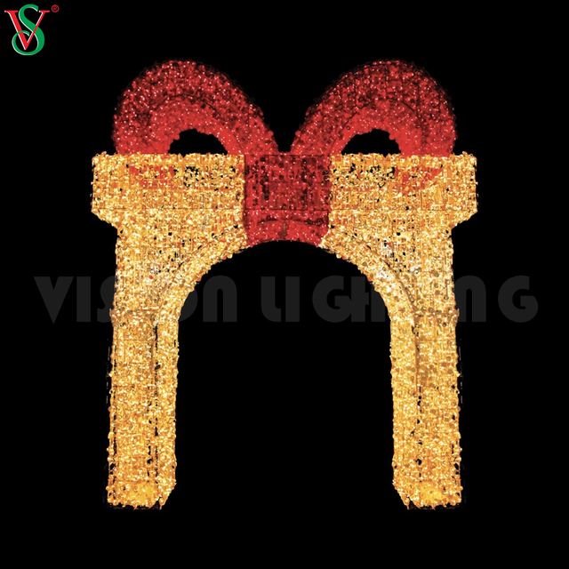 Outdoor Giant Arches Romantic Arch 3D Motiv Licht für Valentinstag Dekoration