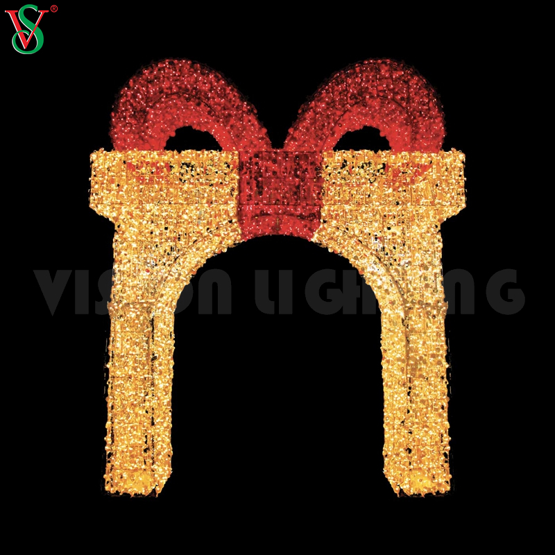 Outdoor Giant Arches Romantic Arch 3D Motiv Licht für Valentinstag Dekoration