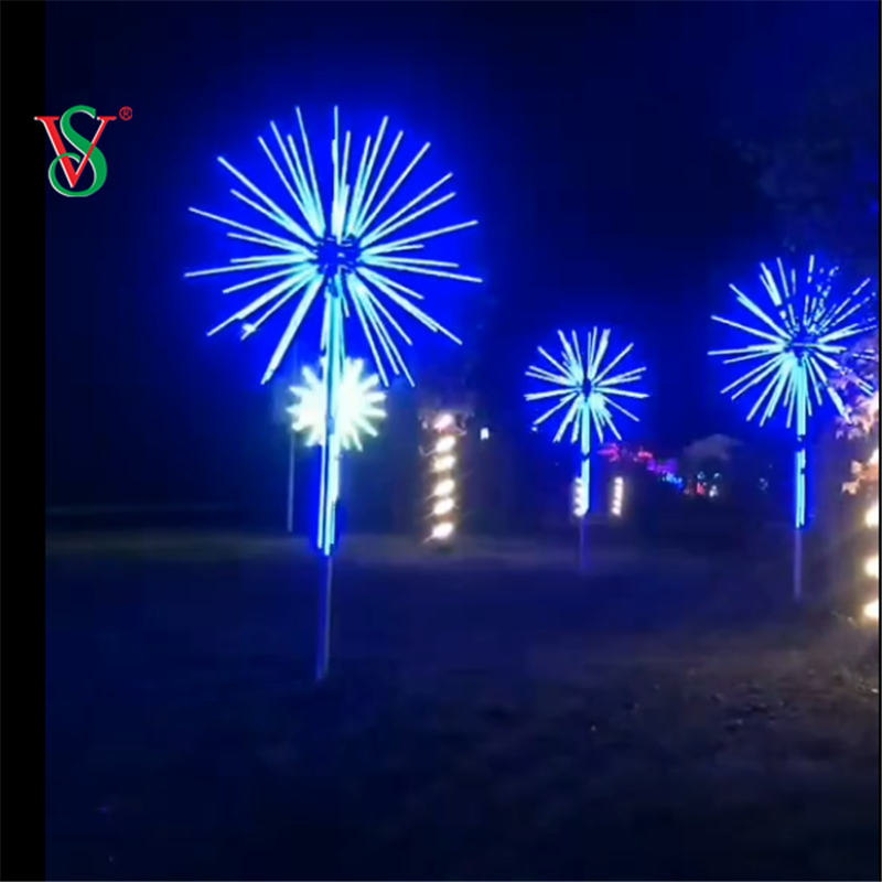 RGB-Vollfarb-LED-Feuerwerksbaumlichter für die Weihnachtsdekoration im Freien