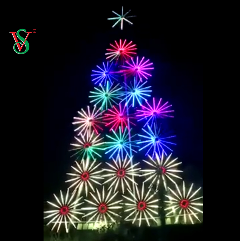 Feiertags-Weihnachtsdekoration-LED-Feuerwerk-Lichter im Freien LED-Feuerwerk-Baum-Lichter