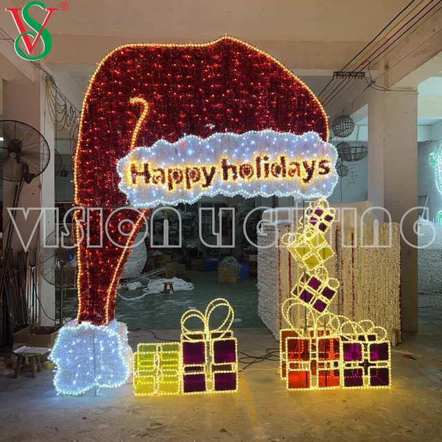 Luces de Navidad Outdoor Weihnachtsdekoration Licht LED 2D- und 3D -Fotorahmenmotivlichter