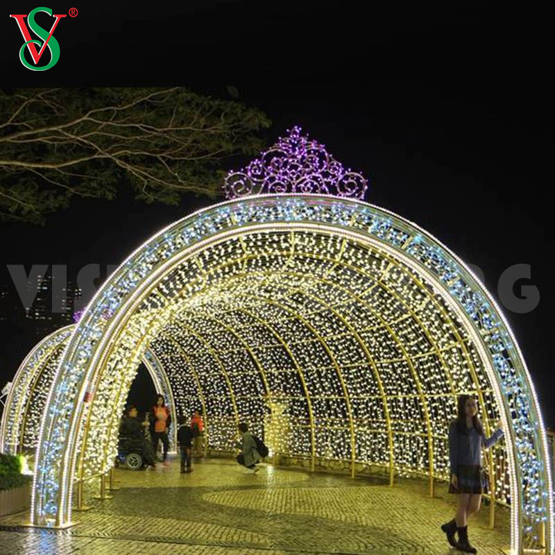 Navidad Luces Outdoor Glühen Tunnel LED Beleuchtetes Bogenmotiv -Dekorationsbeleuchtung für Weihnachtserscheinungen