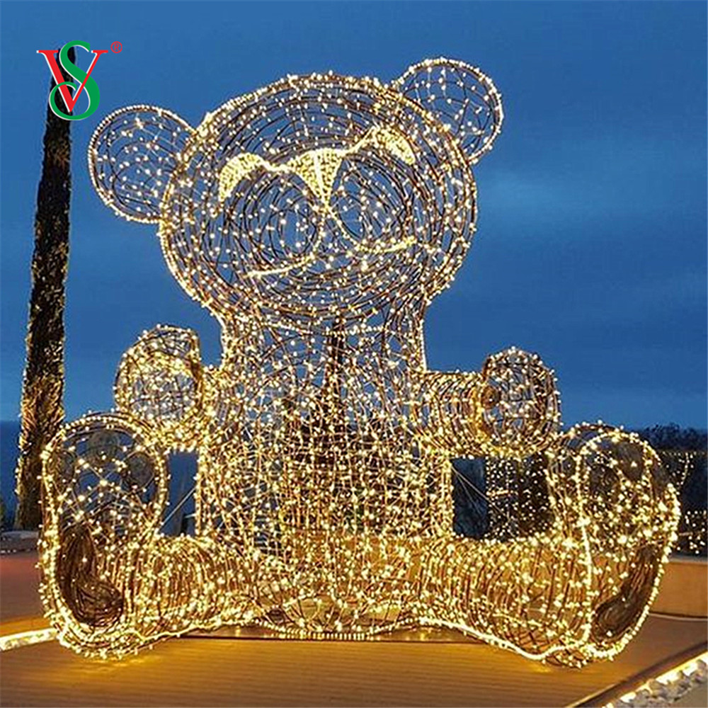 LED-3D-Teddybär-Motiv-Licht für Weihnachtsfeiertags-Dekoration