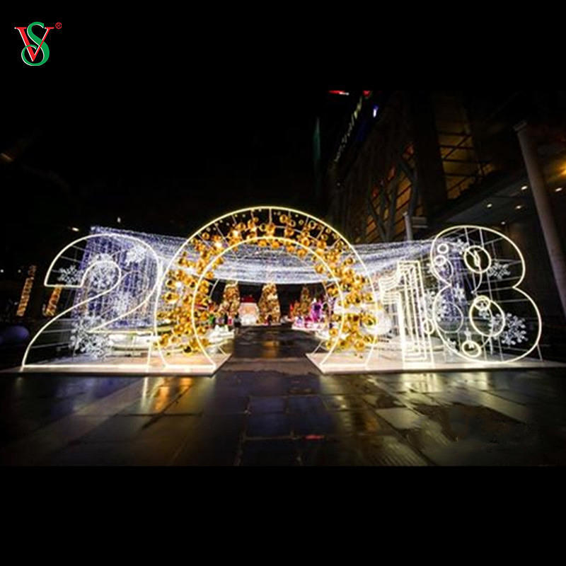 Outdoor Theme Arch Light 3D 2025 2024 2023 Walk Through Arch Motivlichter