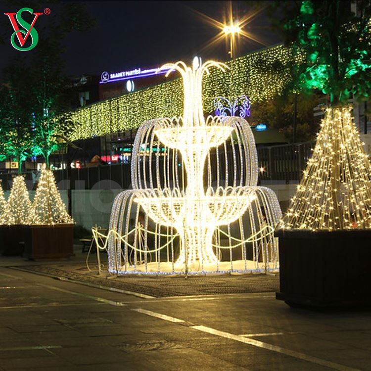 3D LED Light Fountain Motiv Skulptur für Landschaftsdekorationen im Freien