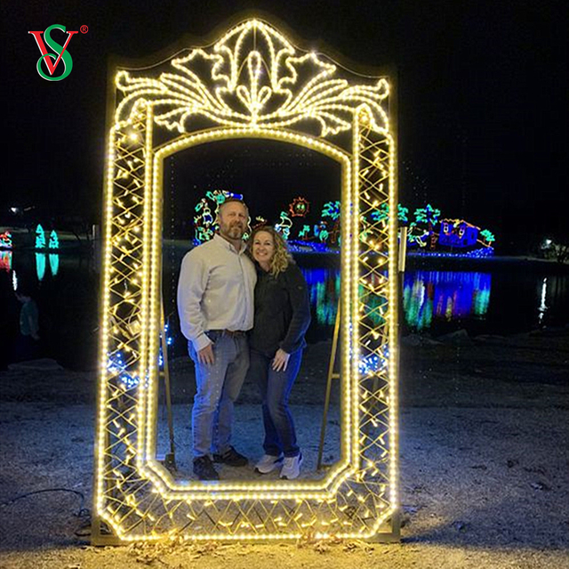 Kreativer Fotorahmen mit 2D- und 3D-Motiv, Licht-Requisiten für die Urlaubsdekoration