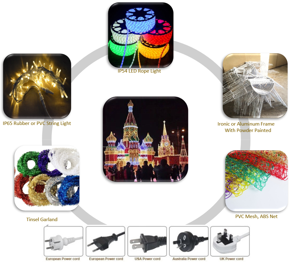 Lichter mit Schlossmotiv