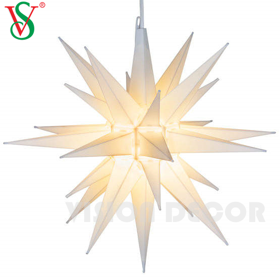 Wasserdichte hängende Moravian Star Burst Star Motivlichter für den Weihnachtsbaumschmuck im Freien