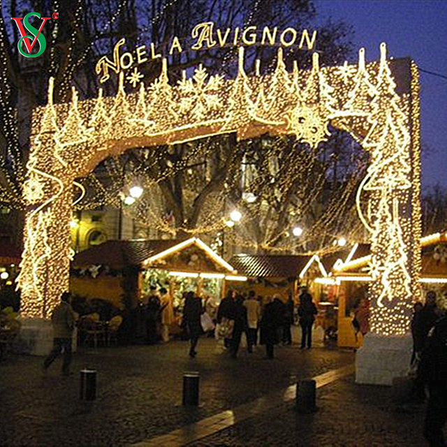 Große Durchgangslichter mit 3D-Bogenmotiv für die Weihnachtsdekoration