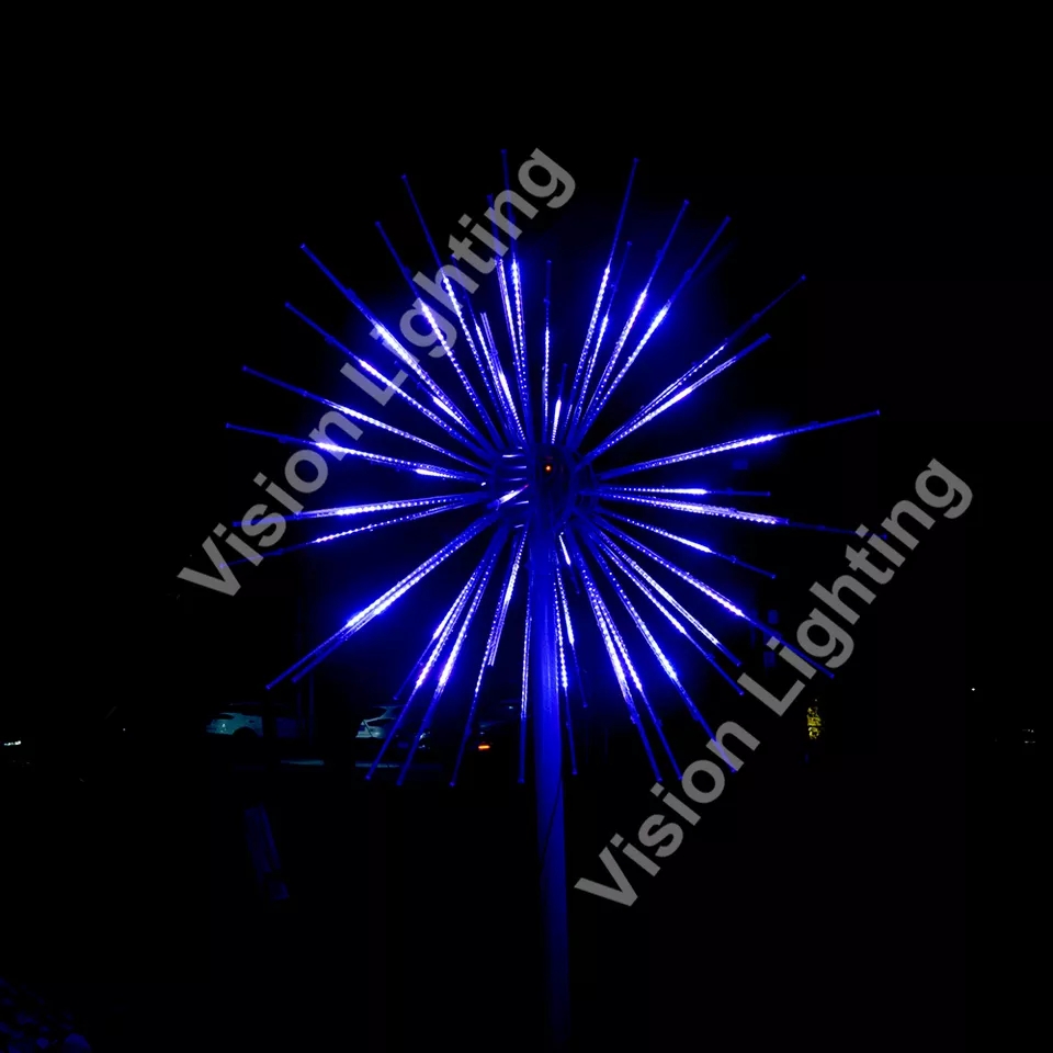Outdoor -LED -Weihnachtsdekoration 12V RGB Feuerwerk Baummotiv Licht für Straße