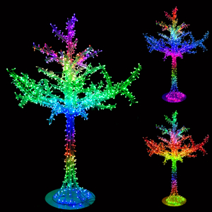 Maßgeschneiderte Landschaftsmotiv-Weihnachts-Außendekoration, DMX512-programmierbare Pixel, RGB-Baumlicht