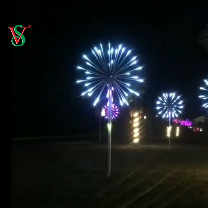 2,5 M 3 M Outdoor Led Weihnachtsdekoration 12 V RGB Feuerwerk Baum Motiv Licht für Straße