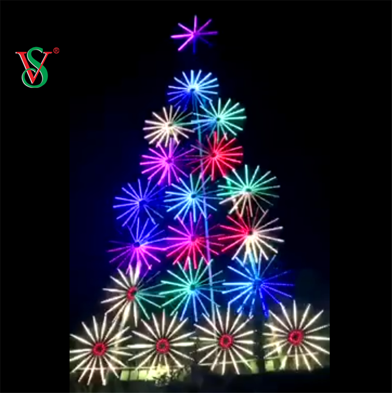 Feiertags-Weihnachtsdekoration-LED-Feuerwerk-Lichter im Freien LED-Feuerwerk-Baum-Lichter